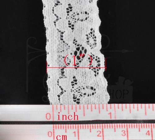 Koronka elastyczna biała 22mm 1mb