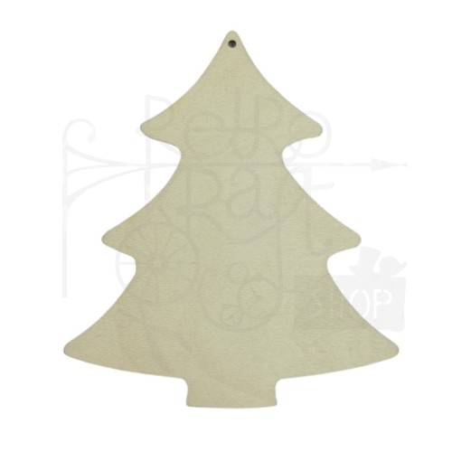 Ozdoba z drewna zawieszka choinka 10cm