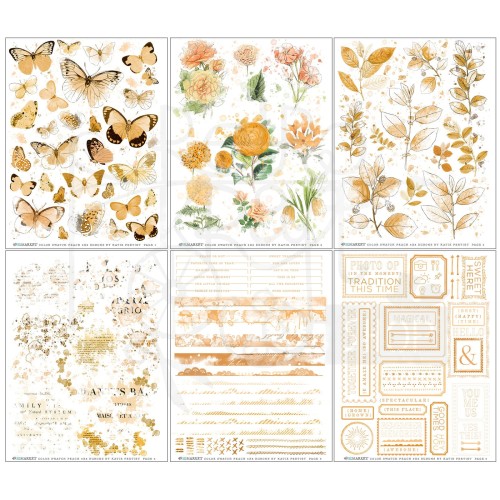 Rub-on transfer 15x20cm Color Swatch Peach 6 arkuszy CSP24883 49 and Market
