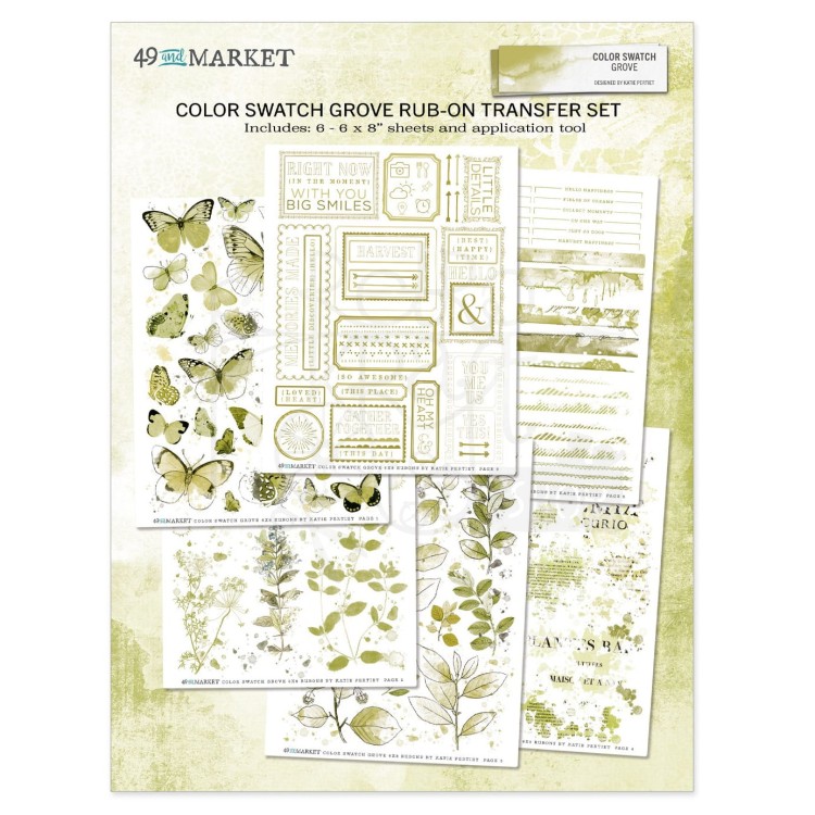 Rub-on transfer 15x20cm Color Swatch Grove 6 arkuszy CSG24685 49 and Market