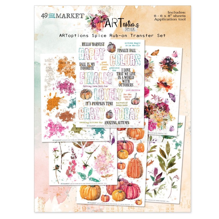Rub-on transfer 15x20cm ARToptions Spice 6 arkuszy AOS25309 49 and Market