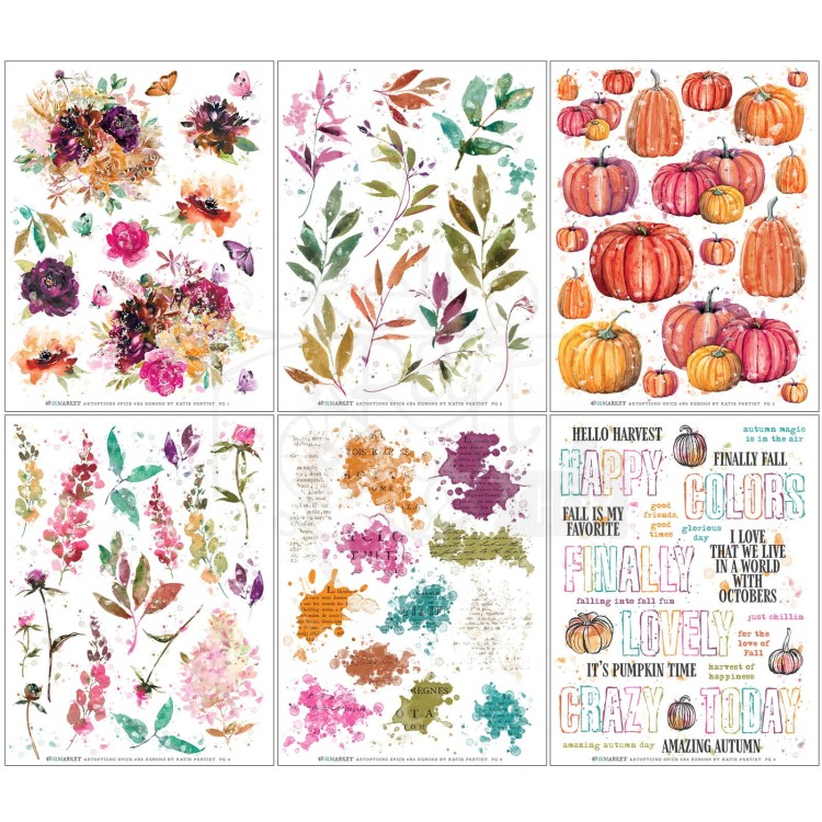 Rub-on transfer 15x20cm ARToptions Spice 6 arkuszy AOS25309 49 and Market