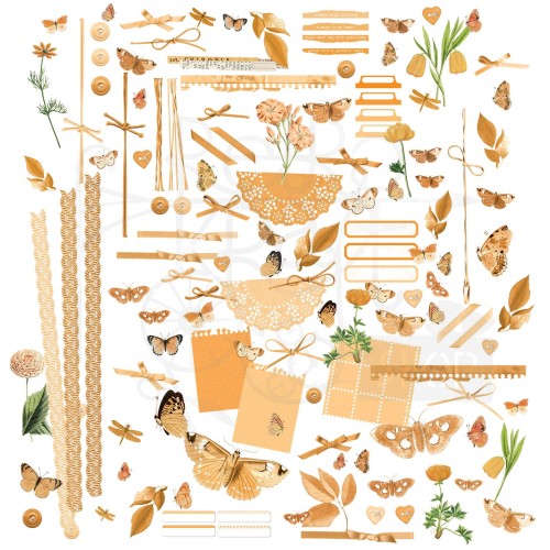 Ozdoby papierowe die-cuts Color Swatch Peach Elements 134szt CSP24951 49 and Market