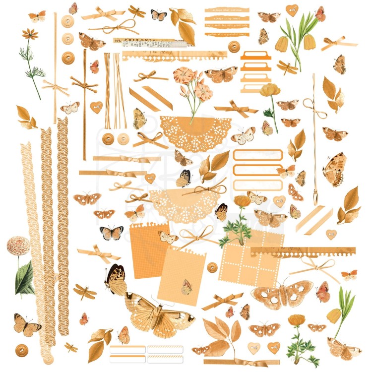 Ozdoby papierowe die-cuts Color Swatch Peach Elements 134szt CSP24951 49 and Market