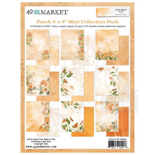 Zestaw papierów 15x20 Color Swatch Peach Mini Collection Pack 18 arkuszy CSP24906 49 and Market