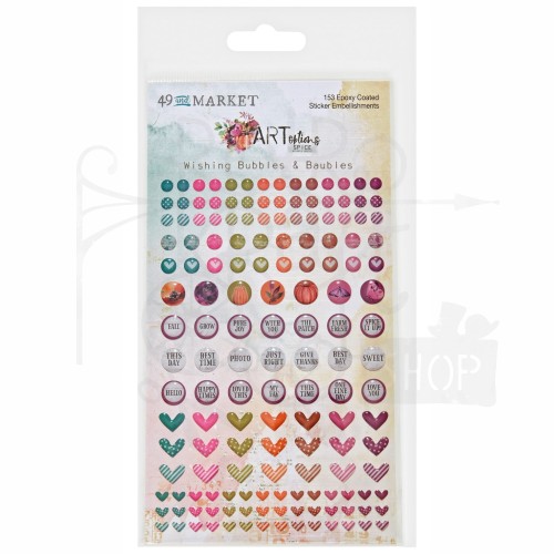 Naklejki epoksydowe ARToptions Spice Wishing Bubbles &amp; Baubles 153szt AOS25385 49 and Market
