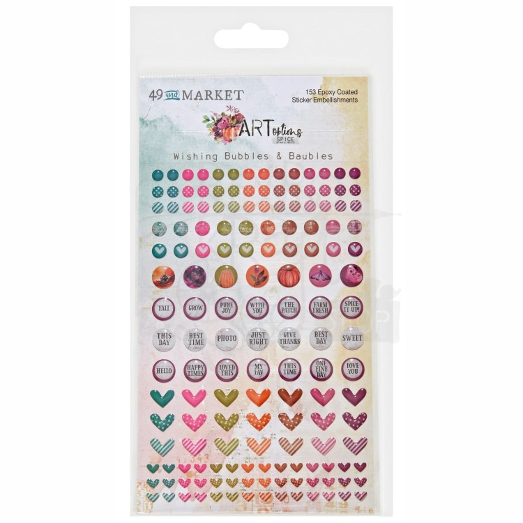 Naklejki epoksydowe ARToptions Spice Wishing Bubbles &amp; Baubles 153szt AOS25385 49 and Market
