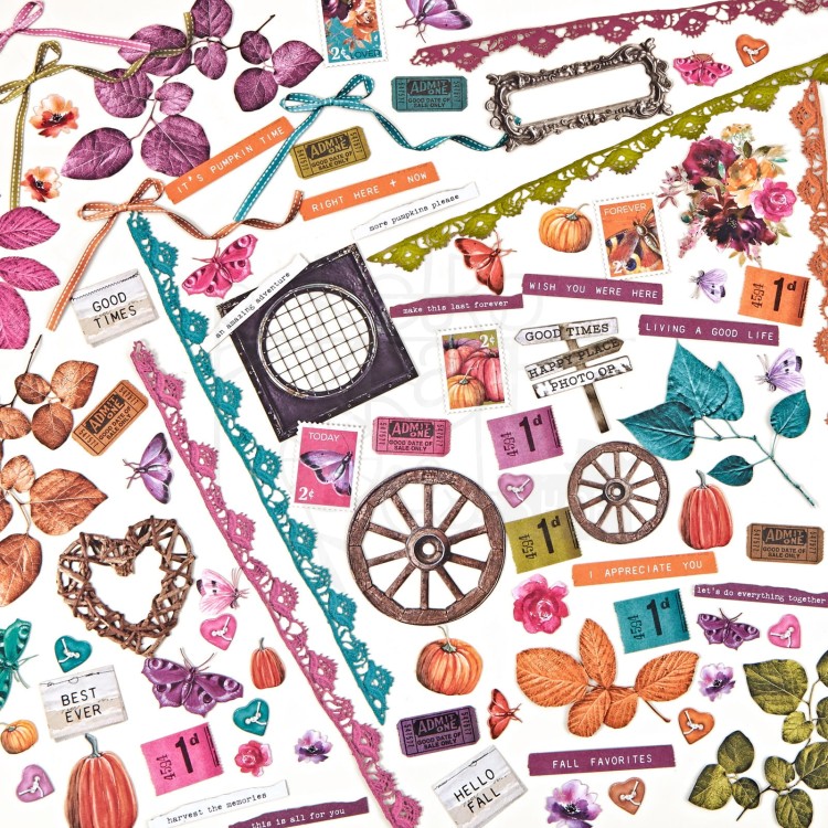 Ozdoby papierowe die-cuts ARToptions Spice Elements 89szt AOS25347 49 and Market