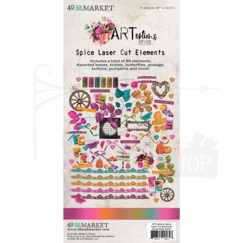 Ozdoby papierowe die-cuts ARToptions Spice Elements 89szt AOS25347 49 and Market