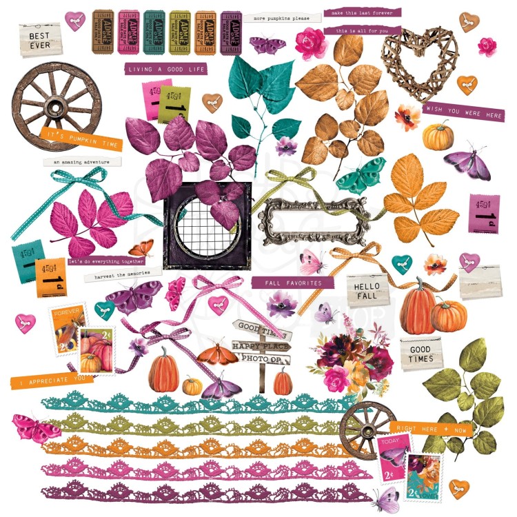 Ozdoby papierowe die-cuts ARToptions Spice Elements 89szt AOS25347 49 and Market