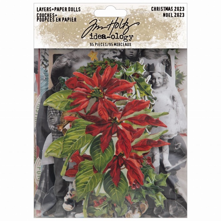 Ozdoby papierowe Idea-Ology Layers &amp; Paper Dolls Christmas 95szt TH94348 Tim Holtz