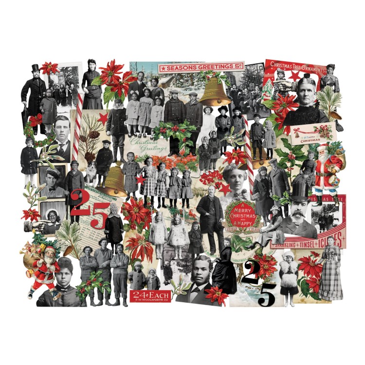 Ozdoby papierowe Idea-Ology Layers &amp; Paper Dolls Christmas 95szt TH94348 Tim Holtz