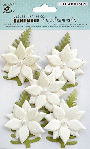 Kwiaty papierowe samoprzylepne Shabby Chic Bouquet 10elementów AMELINA 83706 Little Birdie