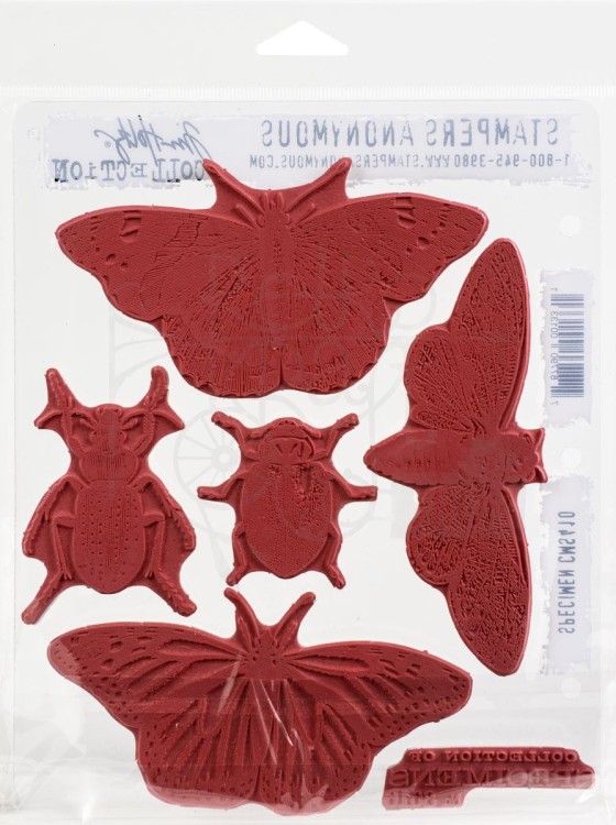 Stempel gumowy kauczukowy Specimen owady CMS410 Tim Holtz Stampers Anonymous