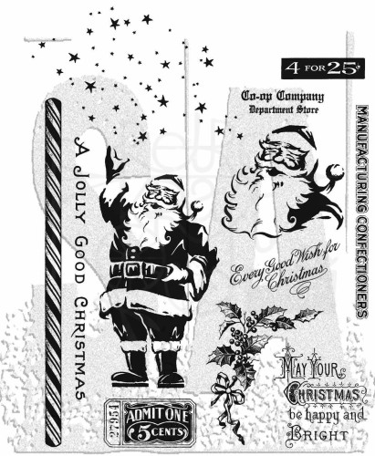 Stempel gumowy kauczukowy Jolly Holiday Święty Mikołaj CMS-LG474 Tim Holtz Stampers Anonymous