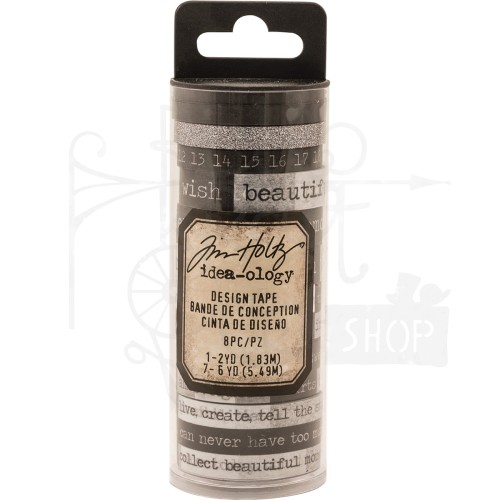 Taśma washi Idea-Ology Design Tape Chatter 8szt TH93360 Tim Holtz