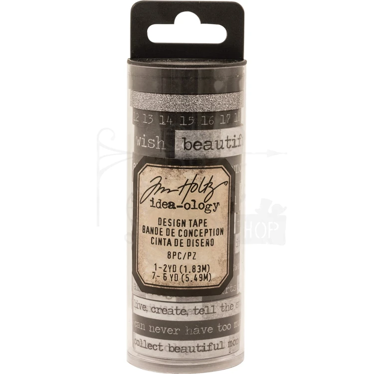 Taśma washi Idea-Ology Design Tape Chatter 8szt TH93360 Tim Holtz