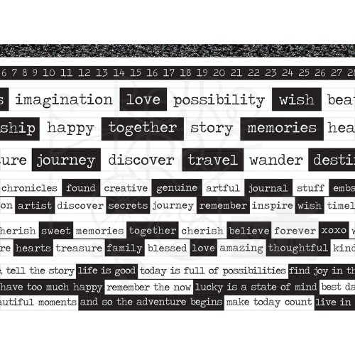 Taśma washi Idea-Ology Design Tape Chatter 8szt TH93360 Tim Holtz