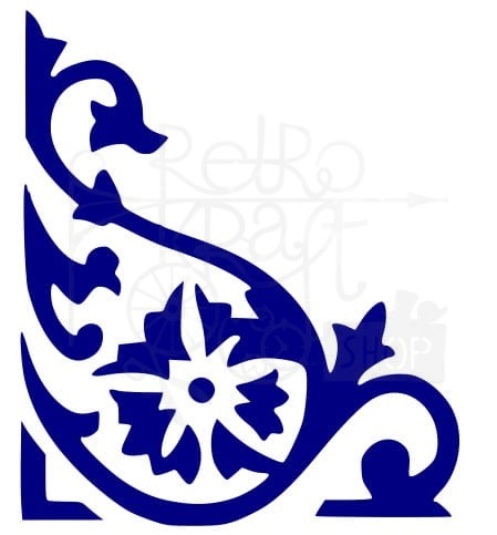 Szablon maska 12x15cm Ornament dekor narożny 1 ST-NR61 Galeria Hobby