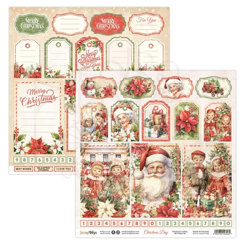 Papier 30x30 Christmas Day 06 SB-CHDA-06 ScrapBoys