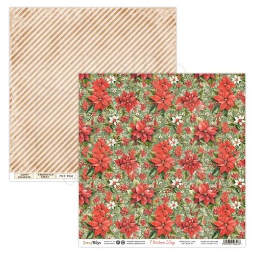 Papier 30x30 Christmas Day 04 SB-CHDA-04 ScrapBoys