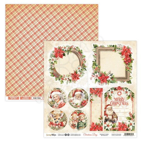 Papier 30x30 Christmas Day 03 SB-CHDA-03 ScrapBoys
