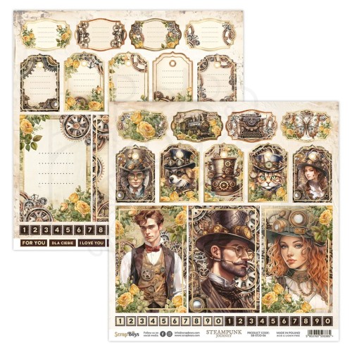 Papier 30x30 Steampunk Journey 06 SB-STJO-06 ScrapBoys