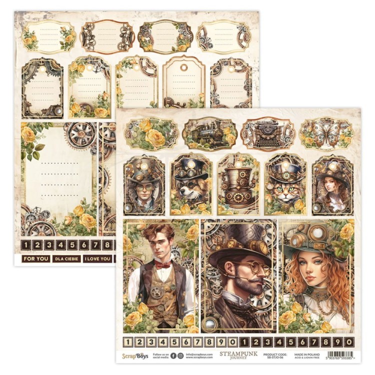 Papier 30x30 Steampunk Journey 06 SB-STJO-06 ScrapBoys