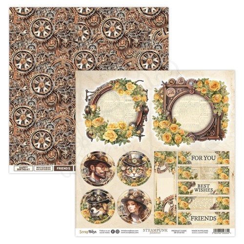 Papier 30x30 Steampunk Journey 03 SB-STJO-03 ScrapBoys