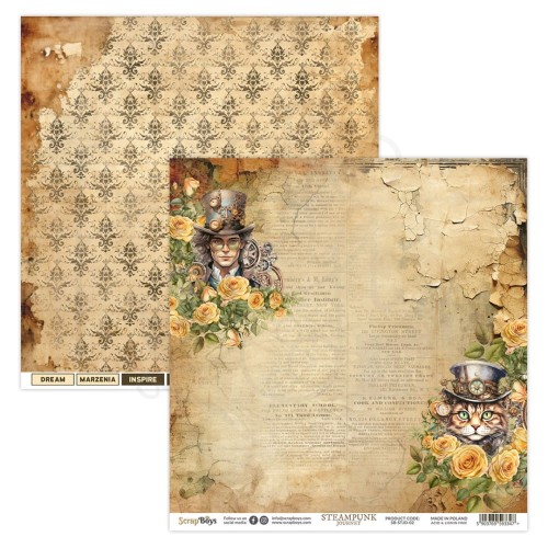 Papier 30x30 Steampunk Journey 02 SB-STJO-02 ScrapBoys