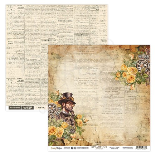 Papier 30x30 Steampunk Journey 01 SB-STJO-01 ScrapBoys
