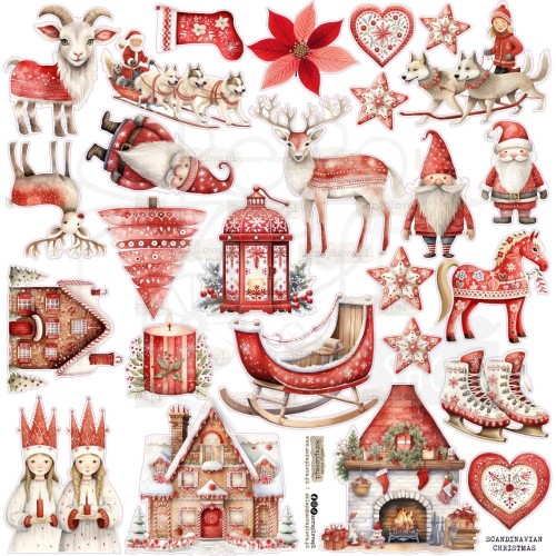Naklejki do scrapbookingu i art journalingu Scandinavian Christmas ScrapLove