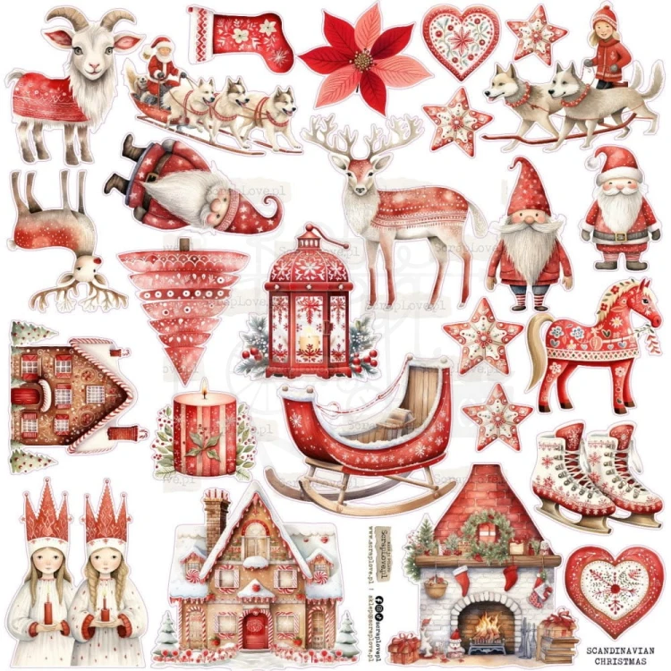 Naklejki do scrapbookingu i art journalingu Scandinavian Christmas ScrapLove