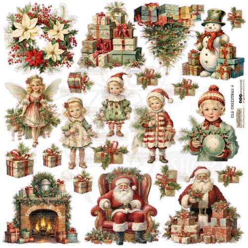 Naklejki do scrapbookingu i art journalingu Old Christmas 4 ScrapLove