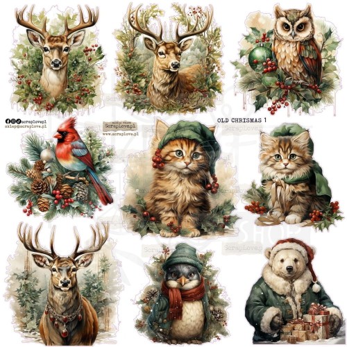 Naklejki do scrapbookingu i art journalingu Old Christmas 1 ScrapLove