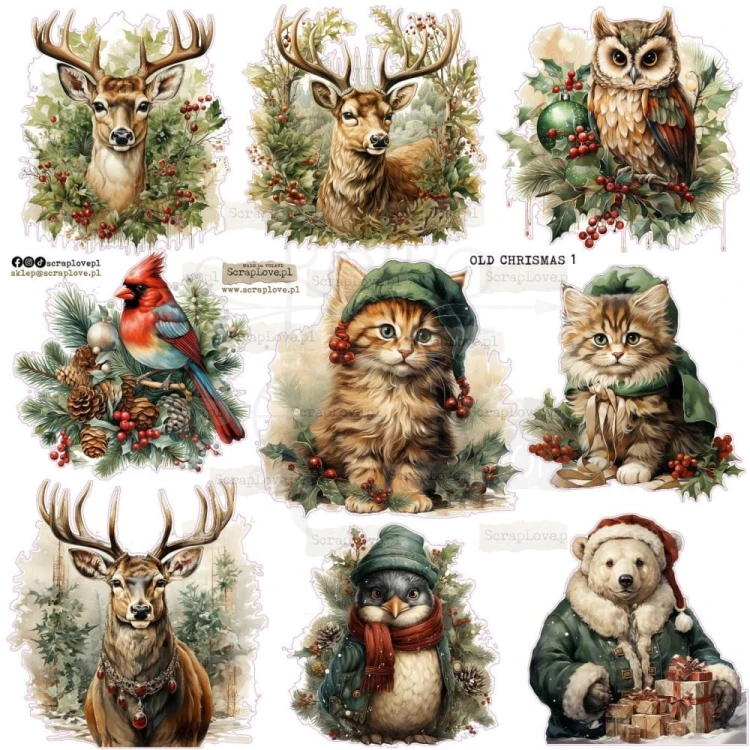 Naklejki do scrapbookingu i art journalingu Old Christmas 1 ScrapLove