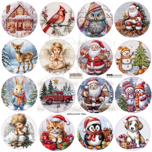 Naklejki do scrapbookingu i art journalingu Medallions 55mm ScrapLove
