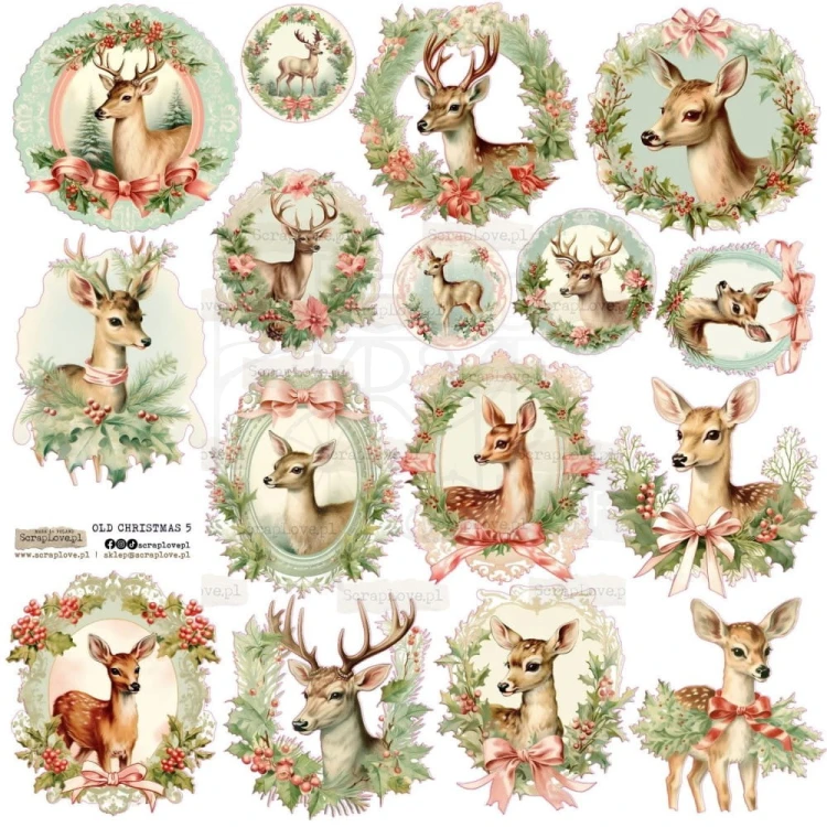 Naklejki do scrapbookingu i art journalingu Old Christmas 5 ScrapLove