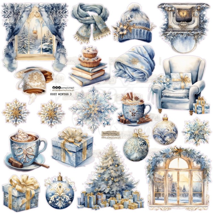 Naklejki do scrapbookingu i art journalingu Cozy Winter 3 ScrapLove