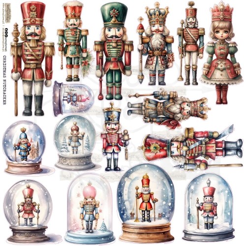 Naklejki do scrapbookingu i art journalingu Christmas Nutcracker ScrapLove