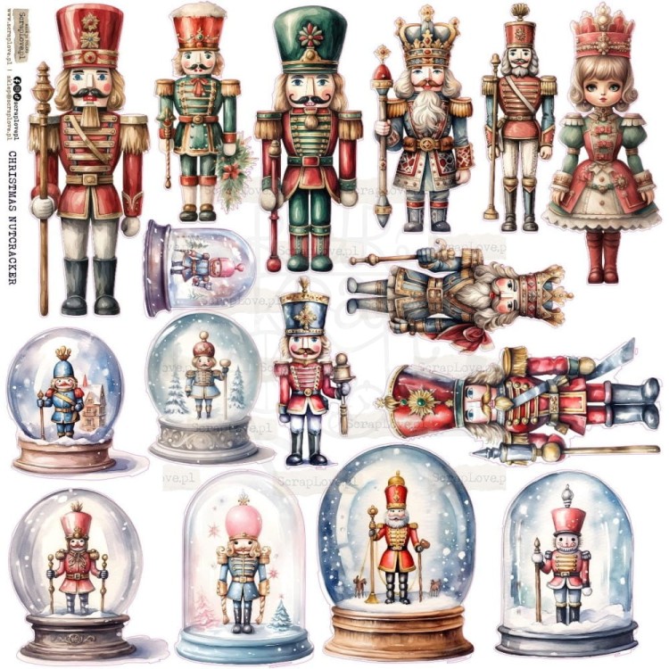 Naklejki do scrapbookingu i art journalingu Christmas Nutcracker ScrapLove