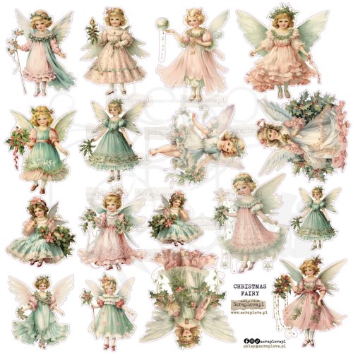 Naklejki do scrapbookingu i art journalingu Christmas Fairy ScrapLove