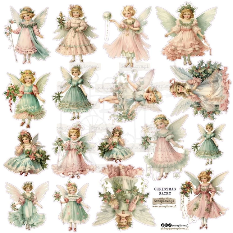Naklejki do scrapbookingu i art journalingu Christmas Fairy ScrapLove