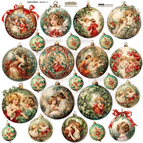 Naklejki do scrapbookingu i art journalingu Christmas Ball 3 ScrapLove