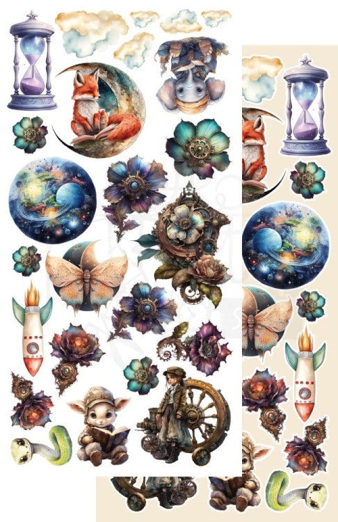 Zestaw papierów do scrapbookingu 15x30 elementy do wycinania Between Worlds AA-BW-10 Alchemy of Art