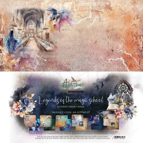 Zestaw papierów do scrapbookingu 30x30 Legends of the Magic School AA-LOTMS-07 Alchemy of Art
