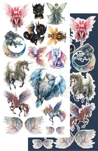 Zestaw papierów do scrapbookingu 15x30 elementy do wycinania Legends of the Magic School AA-LOTMS-10 Alchemy of Art