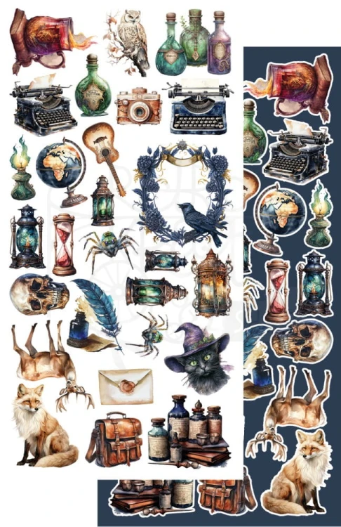 Zestaw papierów do scrapbookingu 15x30 elementy do wycinania Legends of the Magic School AA-LOTMS-10 Alchemy of Art