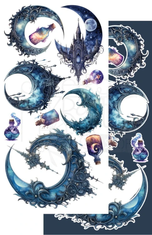 Zestaw papierów do scrapbookingu 15x30 elementy do wycinania Legends of the Magic School AA-LOTMS-10 Alchemy of Art