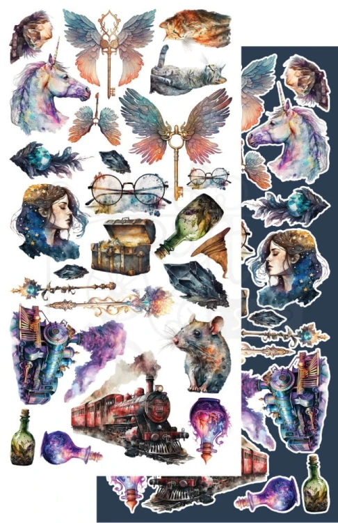 Zestaw papierów do scrapbookingu 15x30 elementy do wycinania Legends of the Magic School AA-LOTMS-10 Alchemy of Art